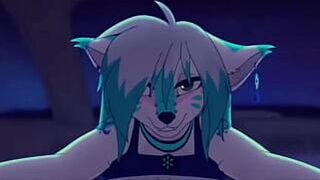 Furry couple fuck in car reverse cowgirl - porn video