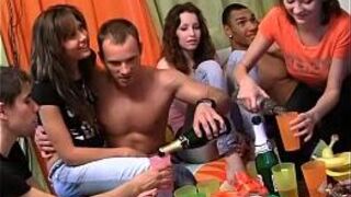 Naked dancing and wild group party sex - porn video