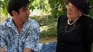 Granny Kathy gets fucked in the woods like a whore - porn video