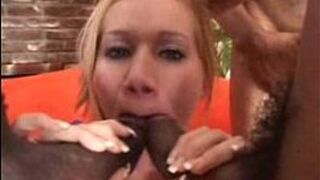Katie Ray gagging four massive black cocks - porn video