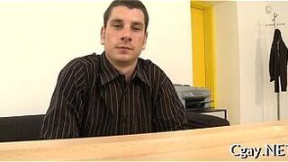 Immodest blowjob for lusty homosexual - porn video